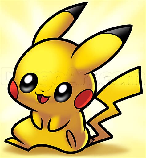 How to Draw Baby Pikachu, Step by Step, Pokemon Characters, Anime, Draw Japanese Anime, Draw ...