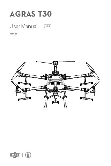 DJI Agras T30 User Manual - Drone Manuals and Guides | First Quadcopter