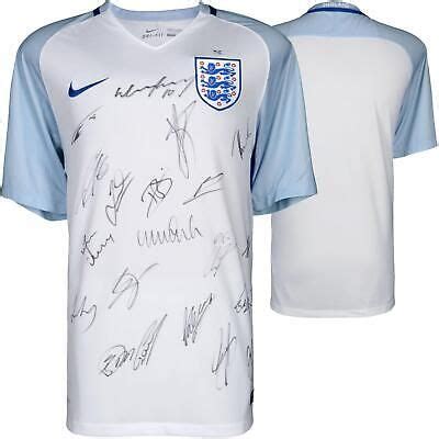 England National Team Signed 2016-2017 Home Jersey with 22 Signatures ...