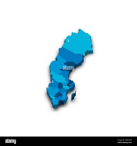 Sweden political map of administrative divisions Stock Vector Image & Art - Alamy