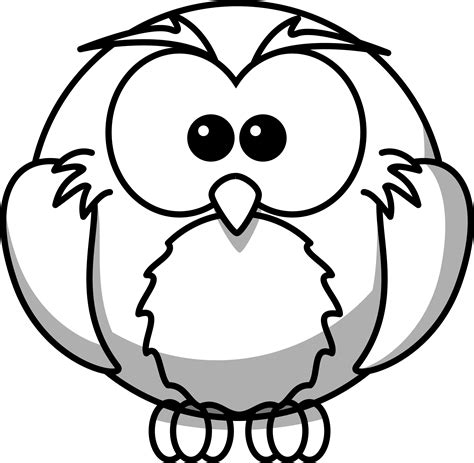 Clipart - Owl Line Art