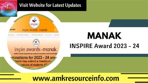 Inspire Award 2023 - 24 Nominations Open - AMK RESOURCE WORLD