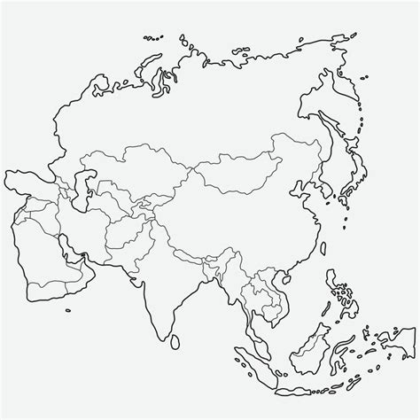 Download doodle freehand drawing of asia map. for free | Asia map, Asian maps, Map