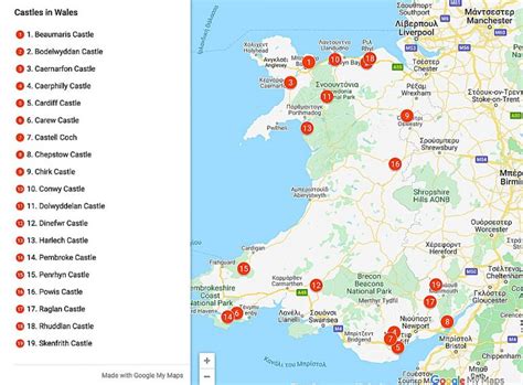 Castles In South Wales Map