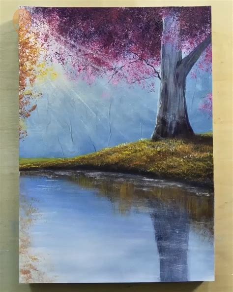 Autumn Forest STEP by STEP Acrylic Painting (ColorByFeliks) | Nature art painting, Diy canvas ...