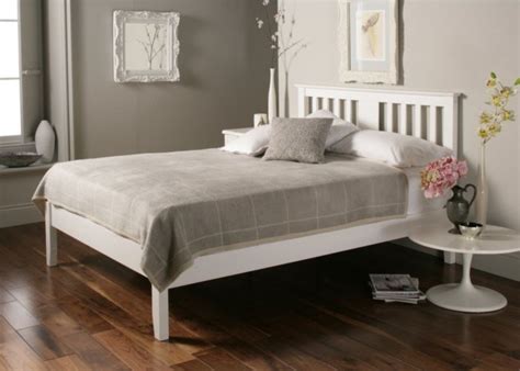 Malmo White Wooden Bed Frame - Double Bed Frame Only | White wooden bed ...