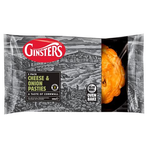 Ginsters 2 Cheese & Onion Pasties 260g | Slices & Pasties | Iceland Foods