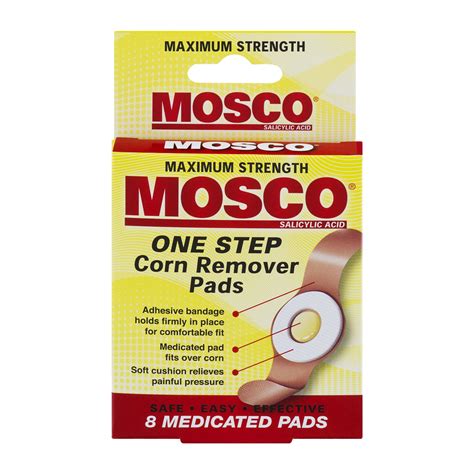 Mosco: Maximum Strength Corn Remover Pads, 8 Count - Walmart.com