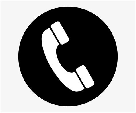 Phone Icon In A Circle - Phone Icon Png Black, transparent png | App ...