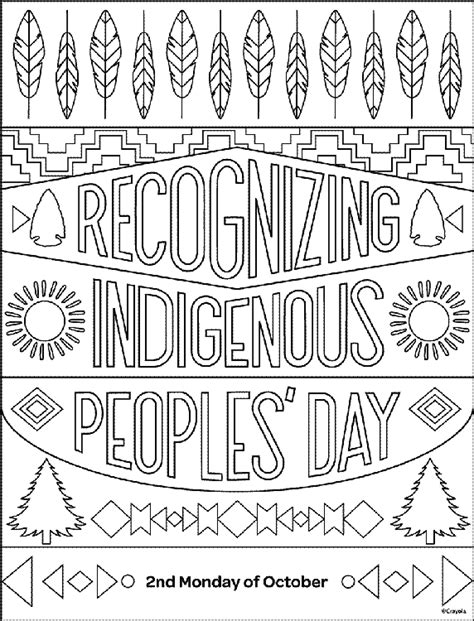 Indigenous Peoples Day Free Coloring Page People Colo - vrogue.co