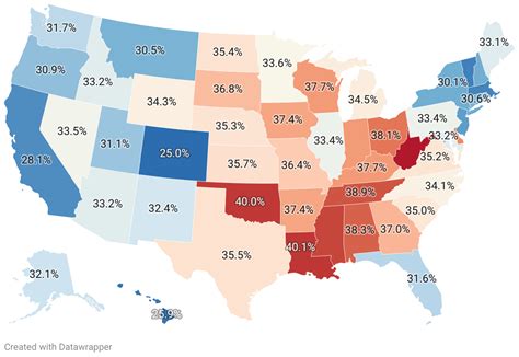 Obesity Rate By State 2024