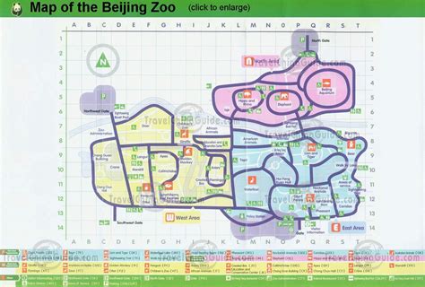 Beijing zoo map - Map of Beijing zoo (China)