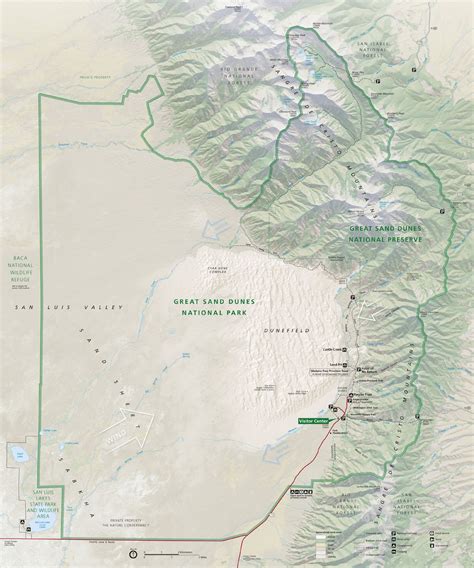 Great Sand Dunes National Park and Preserve map - Hooper Colorado • mappery