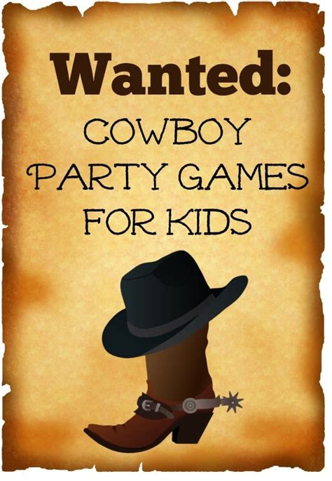 Cowboy Party Games for Kids for Wild West Fun