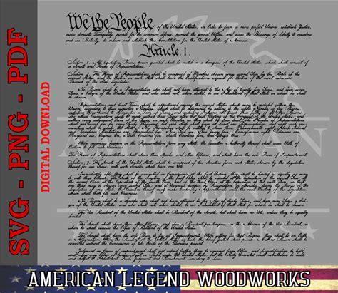 We the People US Constitution Svg Png Pdf Vector Digital - Etsy