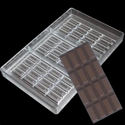 Four Lines Chocolate Bar Mould Real Polycarbonate Chocolate Mold Tray ...