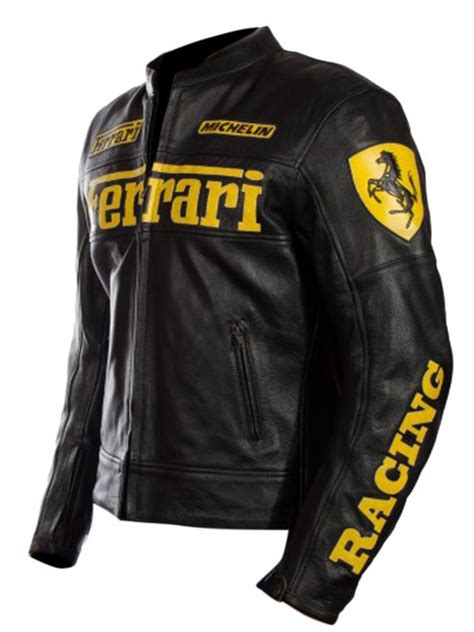 Ferrari Motorcycle Black Leather Jacket – Bay Perfect