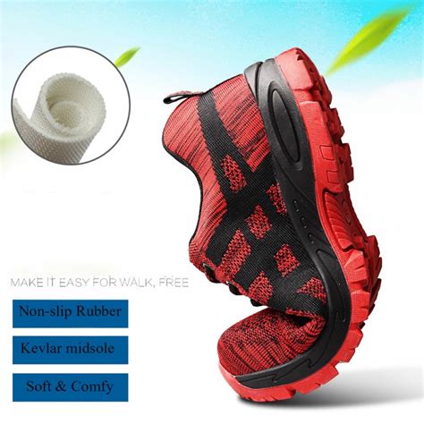 Indestructible Light Breathable Mesh Shoes Steel Toe Work Safety Shoes Footwear - Topsfshoes.com