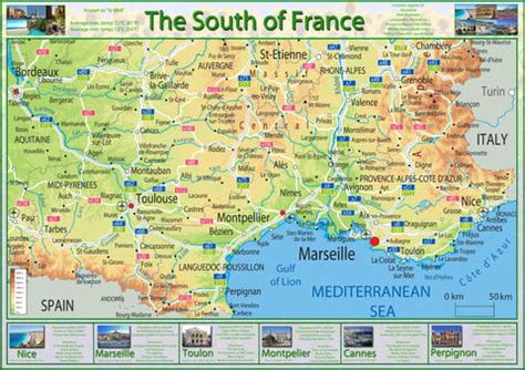 Illustrated Map of the South of France | I Love Maps