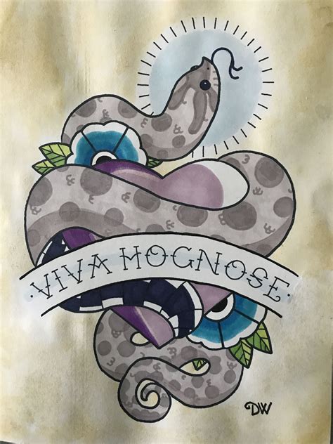 Viva Hognose – ˜Western Hognose 8x10; Watercolor, markers & colored pencils (Commission) Cricut ...