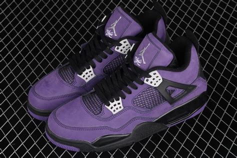 Latest Style Air Jordan 4 Retro Purple Black 308497-408 Sneakers | Air ...