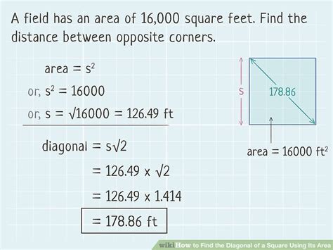 How to Find the Diagonal of a Square Using Its Area: 9 Steps