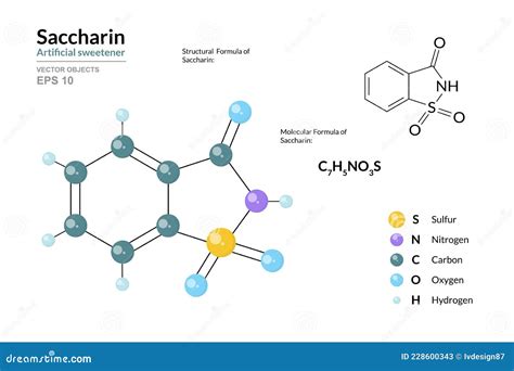 Saccharin Molecular Structure On White Background Royalty-Free Stock Image | CartoonDealer.com ...