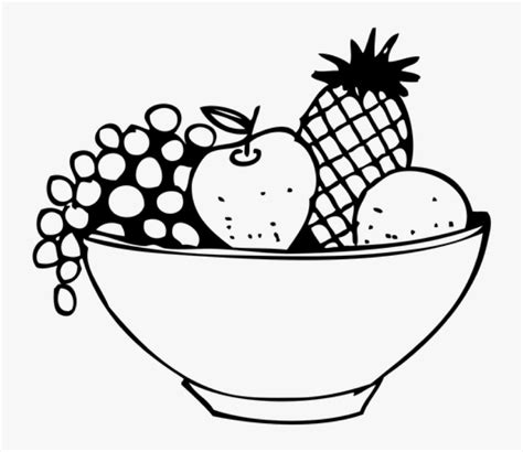 Black And White Clipart Of Fruits