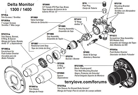 Delta Monitor Shower Valve Exploded Diagram Delta 17 Series