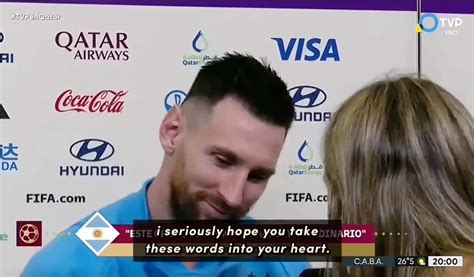 A reporter told emotional Lionel Messi what he means to the world in ...