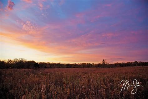 Kansas Autumn Sunset | Pawnee Prairie Park, Wichita, Kansas | Mickey Shannon Photography