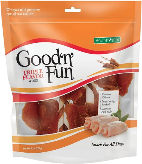 Good ‘n’ Fun Triple Flavor Wings Dog Treats, 8-oz bag - Chewy.com