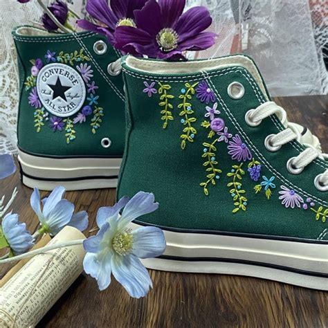 Floral Converse - Etsy