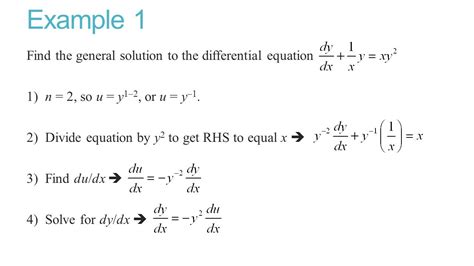 Bernoulli's Differential Equation