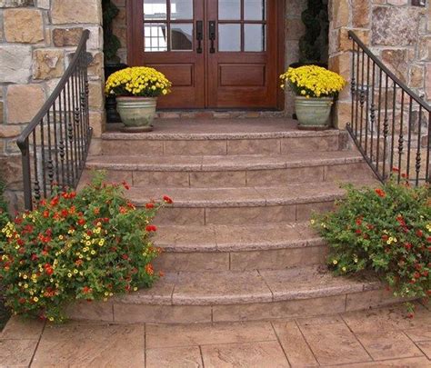 Concrete Front Porch Steps | Steps and StairsArtisticrete, LLCNoblesville, IN | Porch steps ...