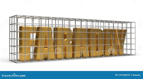 Simple Faraday Cage Design Made of Iron. 3d Illustration Stock Illustration - Illustration of ...