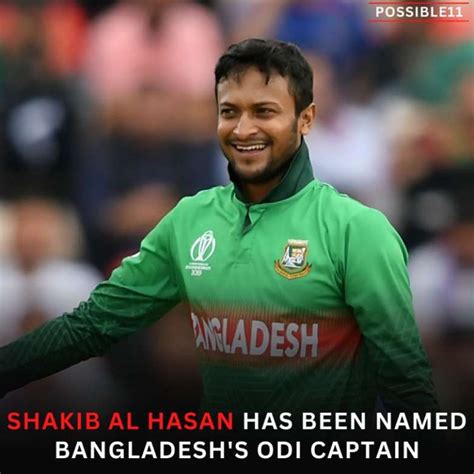 Shakib Al Hasan appointed captain of Bangladesh ODI team