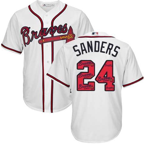 Braves #24 Deion Sanders White Team Logo Fashion Stitched MLB Jersey