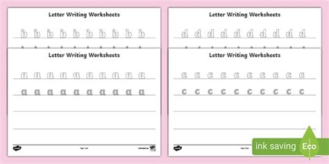 Letter Writing Alphabet Worksheets A-Z | Letter Formation - Worksheets ...