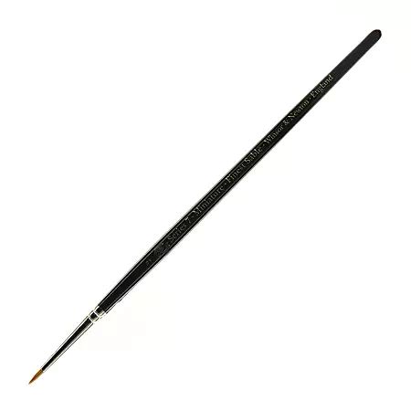 Winsor Newton Series 7 Kolinsky Miniature Paint Brush Size 2 Round Bristle Sable Hair Black by ...