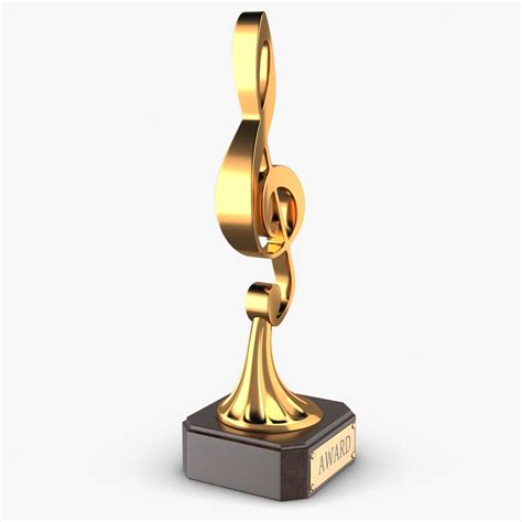 music award trophy 3d max