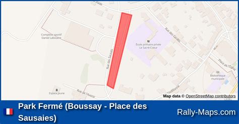 Park Fermé (Boussay - Place des Sausaies) stage map | Rallye Régional ...