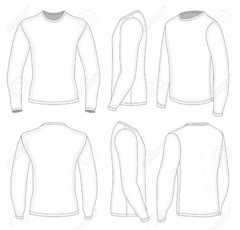 Long Sleeve T Shirt Vector Template at GetDrawings | Free download