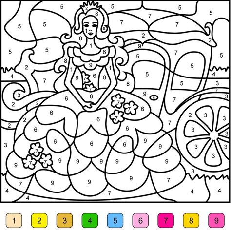 Princess Color By Number | Free online coloring, Coloring games for ...