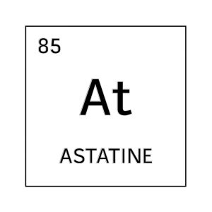 Black and white element cell for astatine. | Science symbols, Science ...