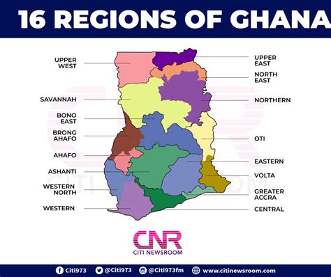 16 regions of Ghana | Citinewsroom - Comprehensive News in Ghana