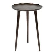 Kate and Laurel Natalli Modern Glam Oval C-Table, 14 x 9 x 28, White ...