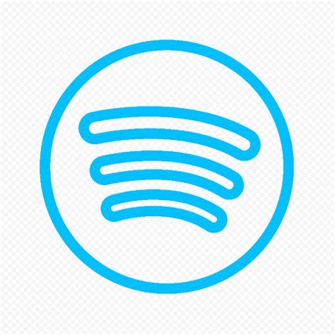 Download HD Spotify Round Outline Blue Icon PNG | Citypng