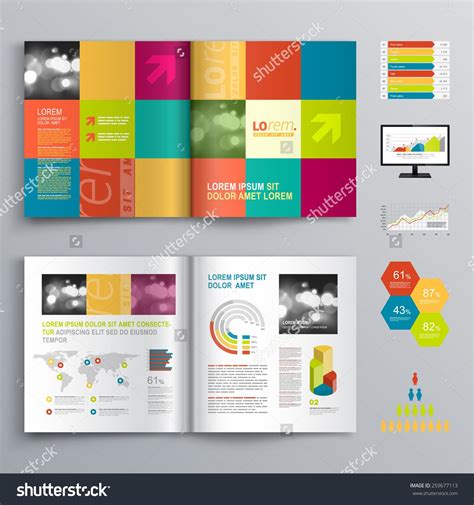 stock-vector-creative-brochure-template-design-with-color-shapes-cover-layout-and-infogr ...