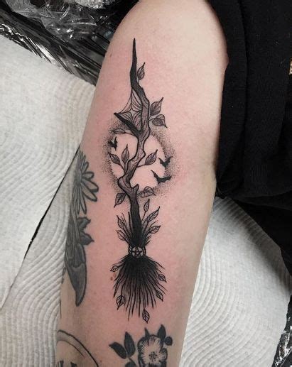 Witches Broom | Hand tattoos, Wiccan tattoos, Wicca tattoo